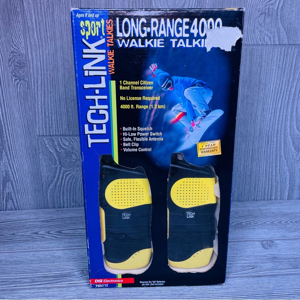 Long Range 4000 Walkie Talkie TECH-LINK sport Set of 2 new but turned on to test
